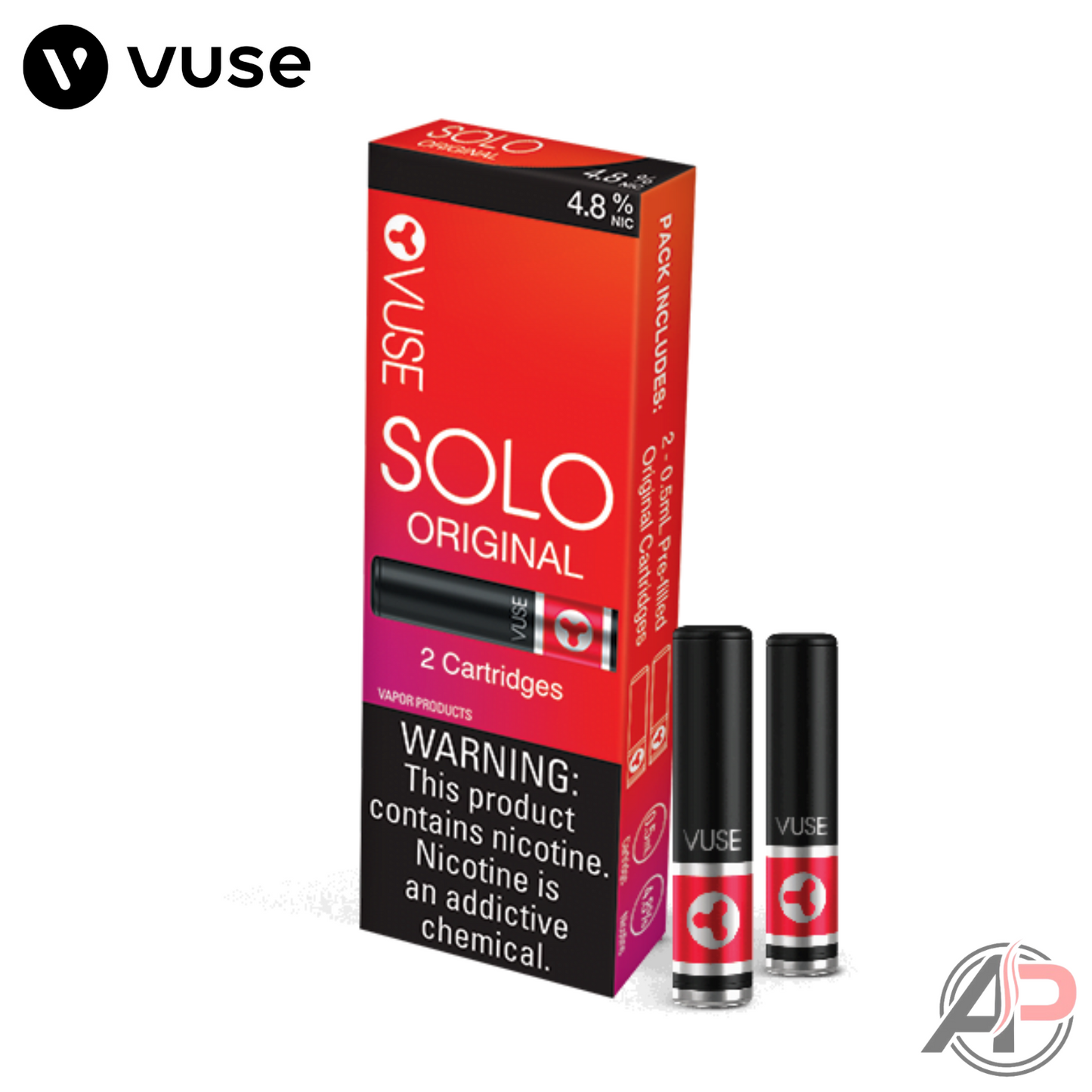 Vuse Solo Original Cartridge 2 Pack Original 4.8% 48mg Nicotine