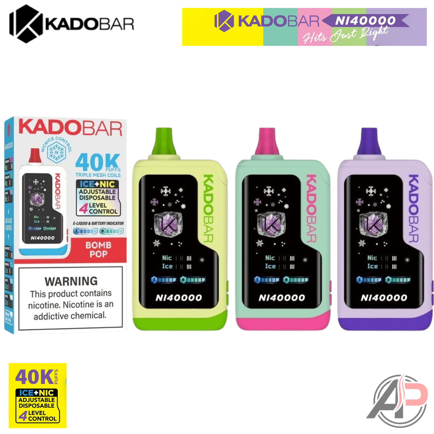Kado Bar NI40000 Puffs Disposable Vape Device Apvs Kado Bar NI40000 Puffs Disposable Vape Device Apvs