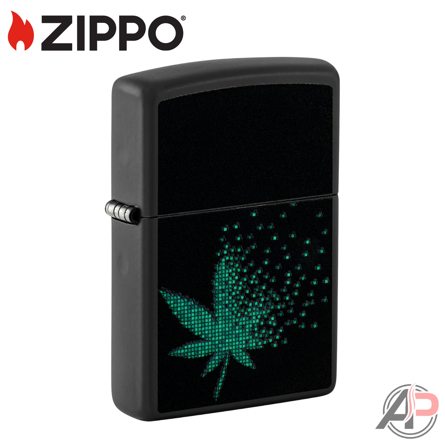 Zippo Windproof Lighters Pixel Cannabis Design #48677