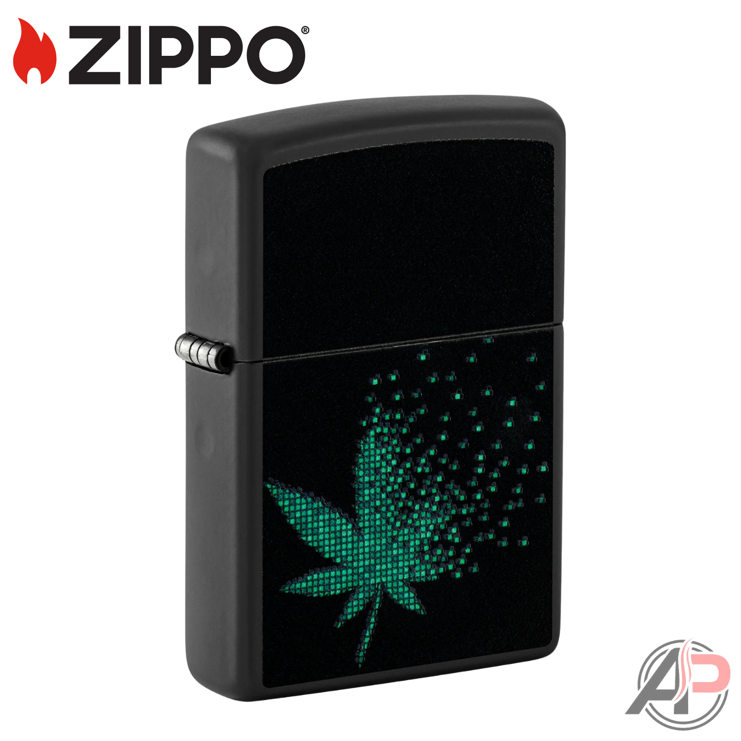 Zippo Windproof Lighters Pixel Cannabis Design #48677