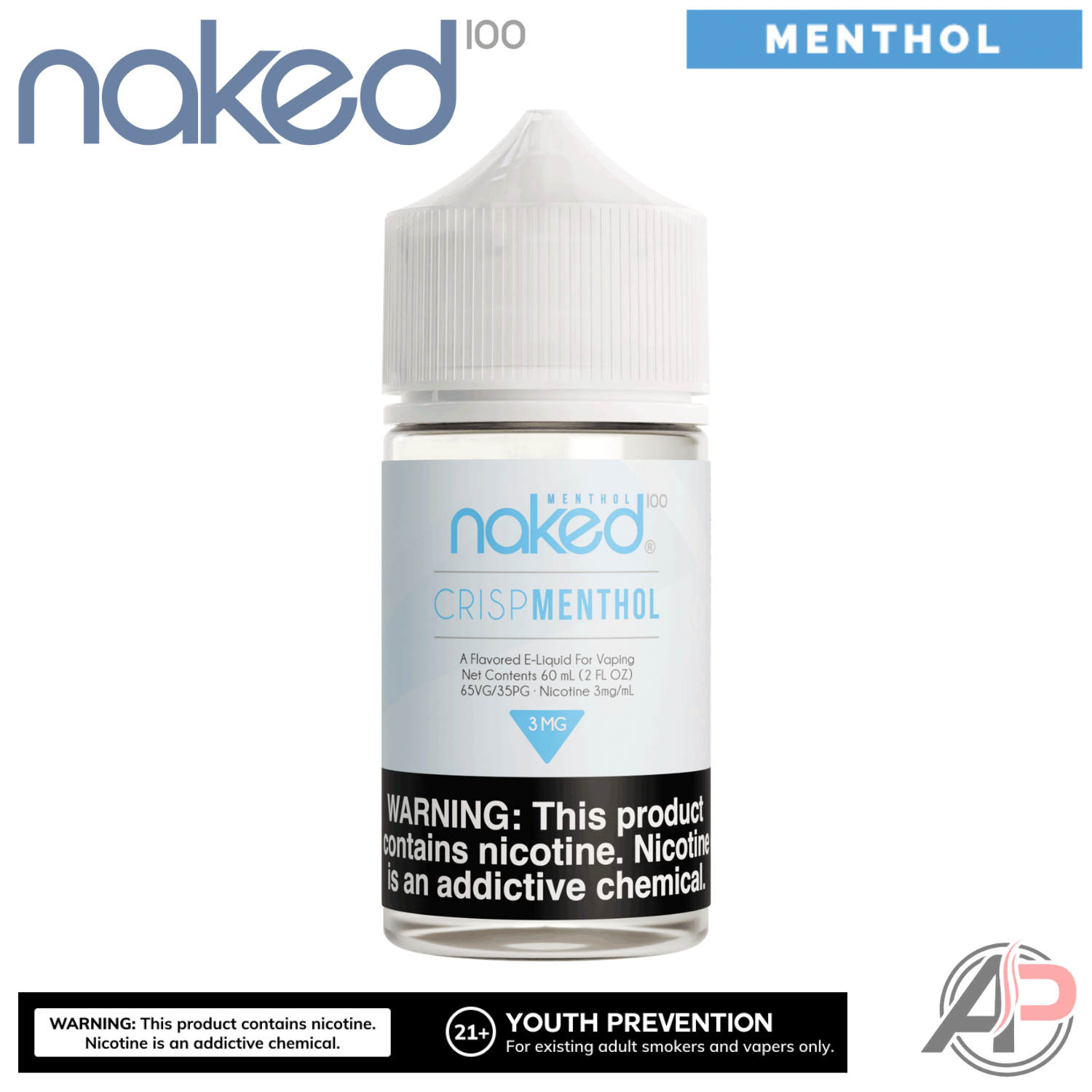 Crisp Menthol E-Liquid (60ml) By Naked 100 Vape Juice Apvs Crisp Menthol E-Liquid (60ml) By Naked 100 Vape Juice Apvs