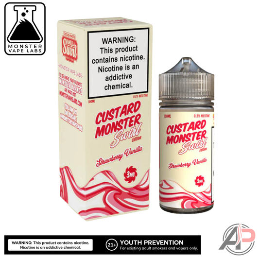 Strawberry Vanilla Vape Juice By Monster Vape Labs 100mL