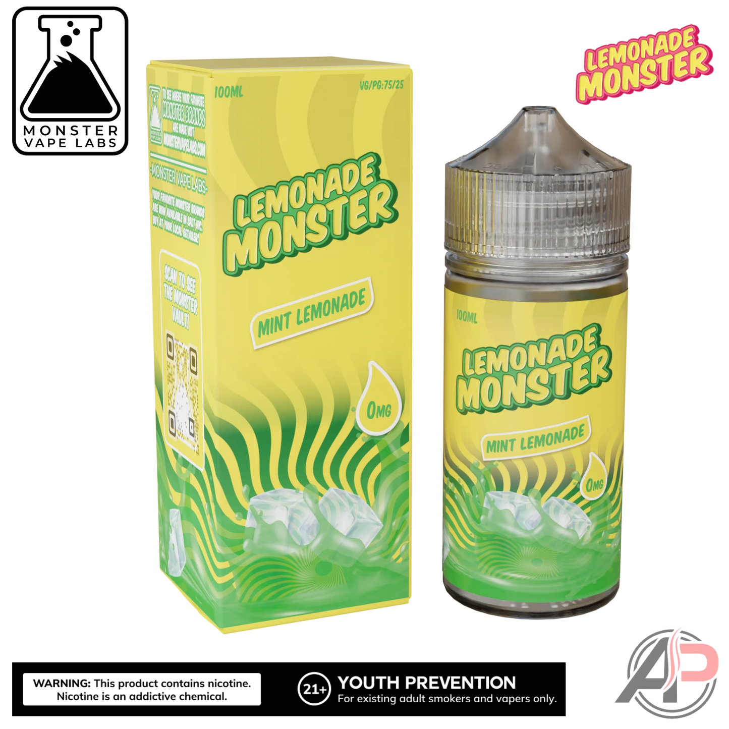 Mint Lemonade E-Liquid By Lemonade Monster Vape Labs 100mL