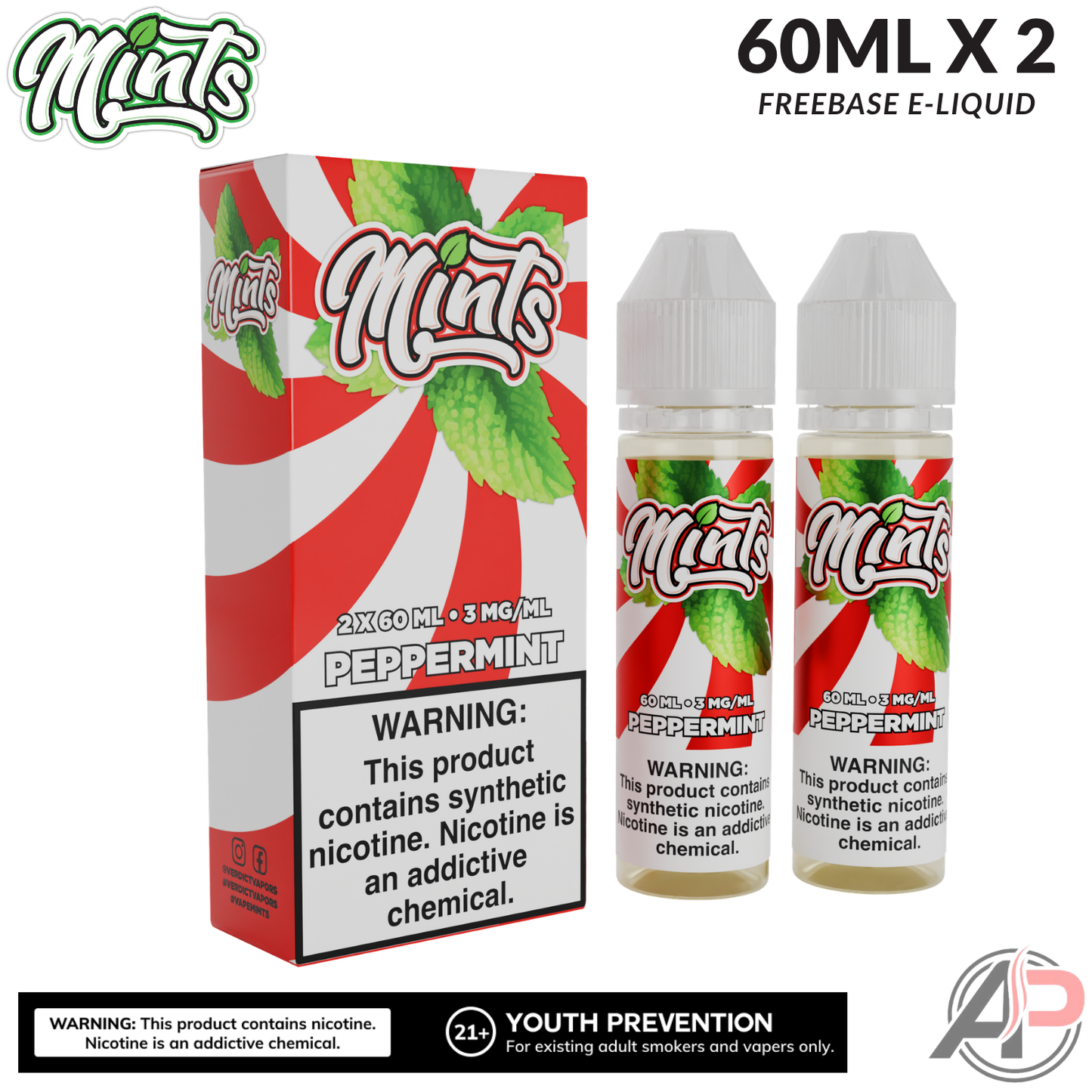 Mints Vape Co Peppermint E-Liquid 120mL