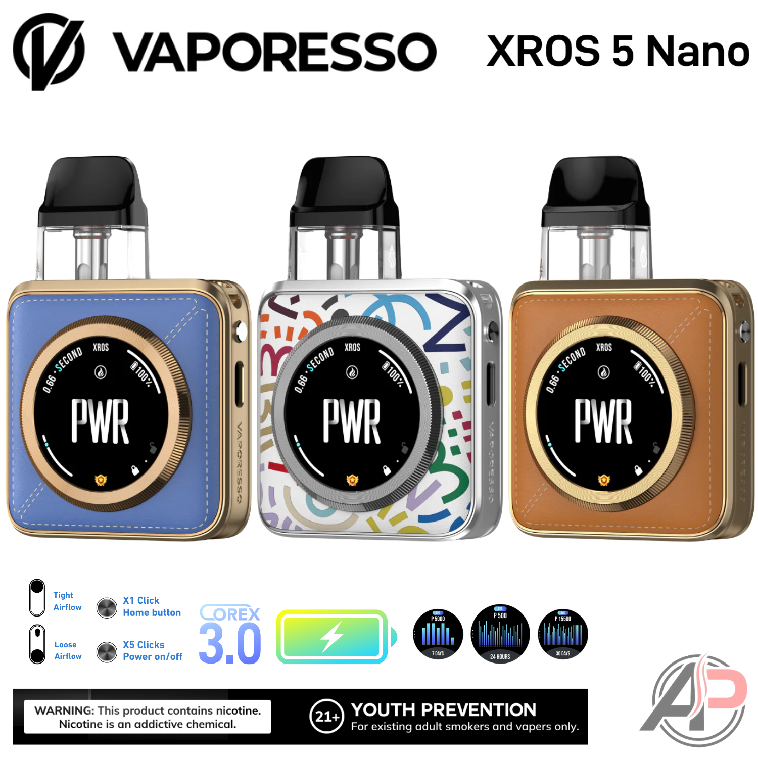 Vaporesso Xros 5 Nano Pod System Starter kit Device Apvs Vaporesso Xros 5 Nano Pod System Starter kit Device Apvs