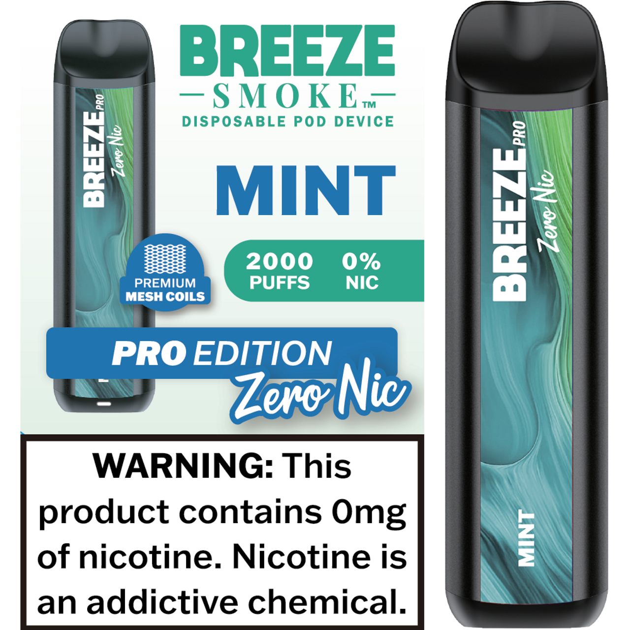 Breeze Smoke Pro Edition 2000 Puff Disposable Vape Device