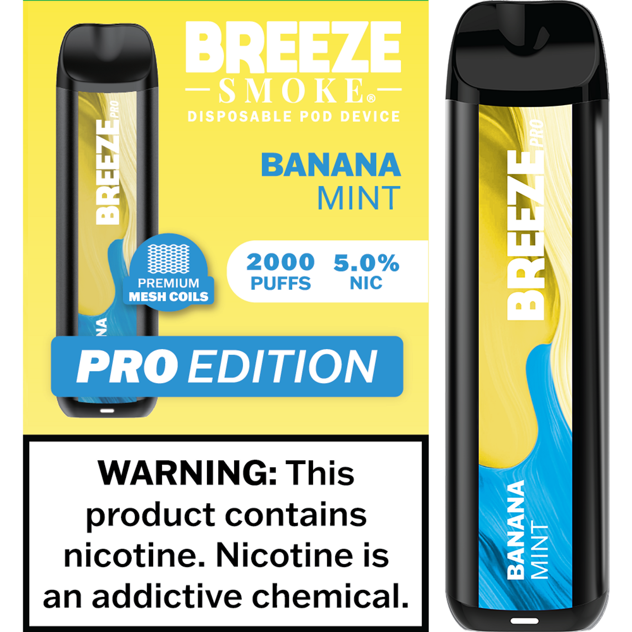 Breeze Smoke Pro Edition 2000 Puff Disposable Vape Device