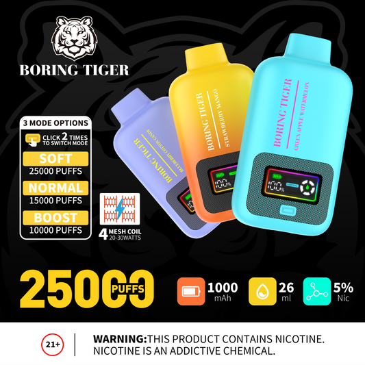 Boring Tiger 25000 Puffs Disposable Vape Device