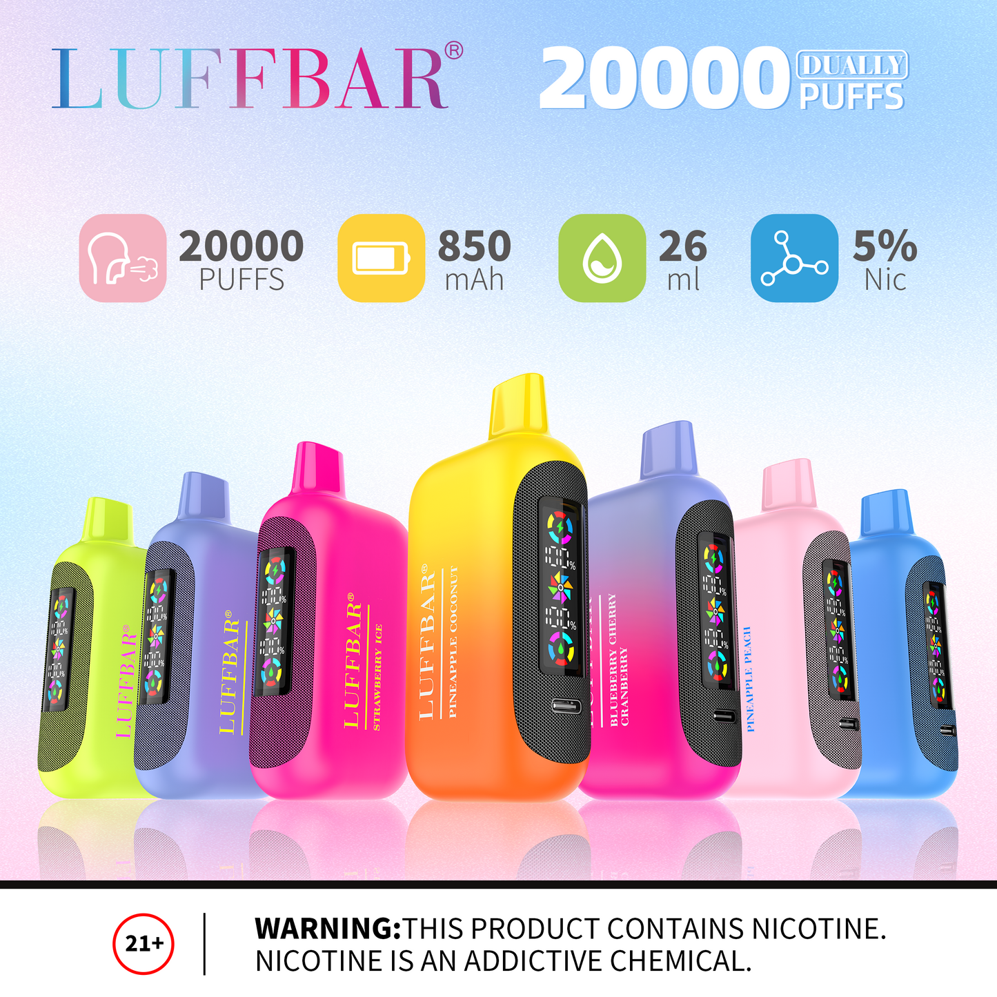 LuffBar Dually 20000 Puffs Disposable Vape Device