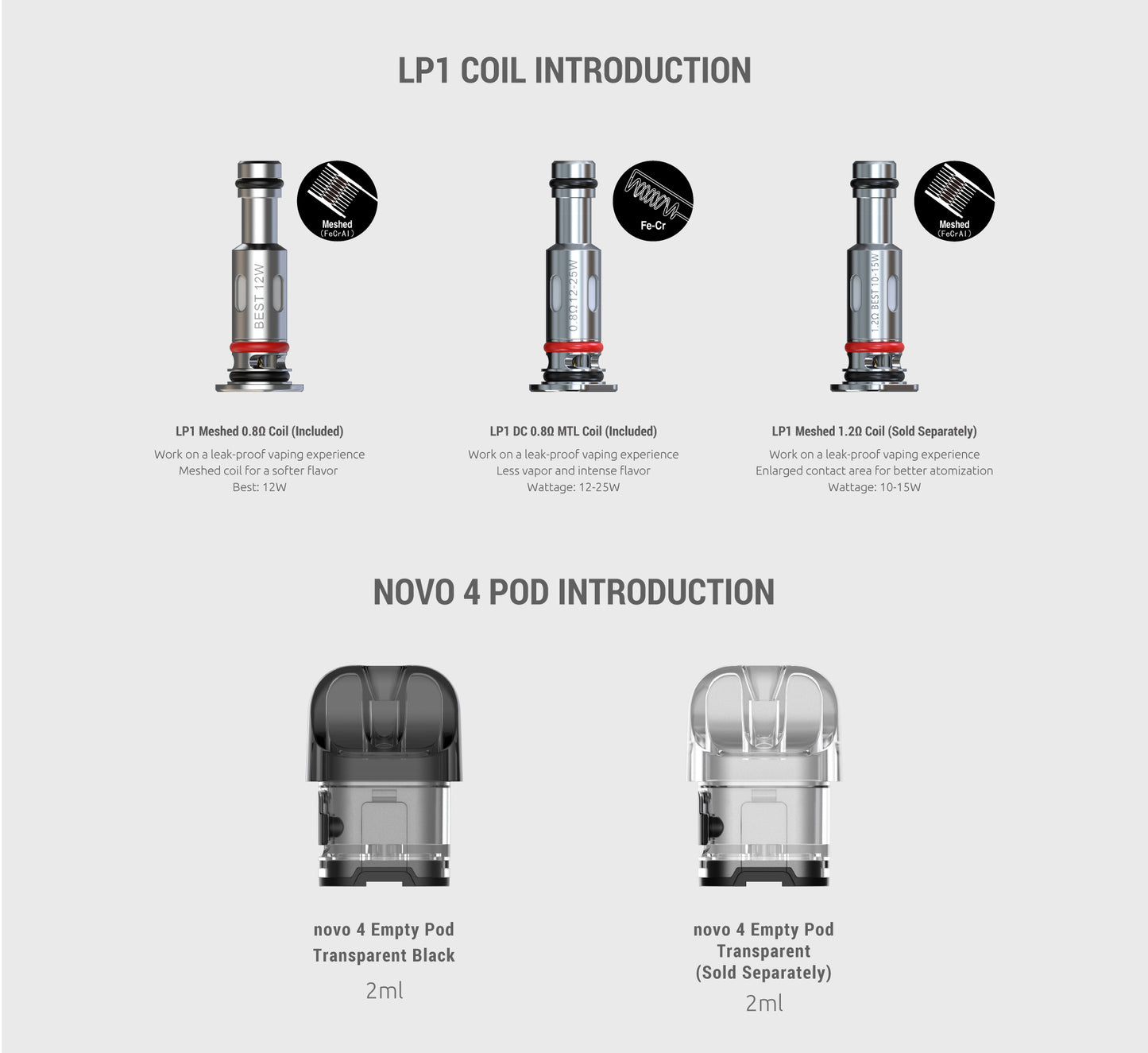 Smok Novo 4 Replacement pods 3 Pack