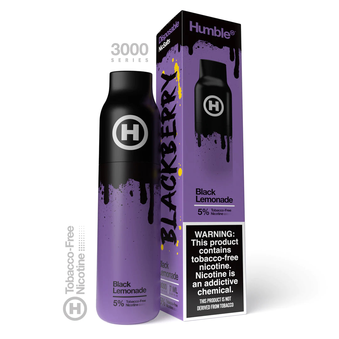 Humble 3000 Puffs Disposable Vape Black Lemonade