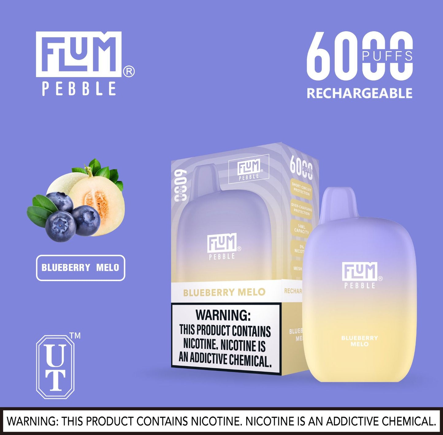 Flum Pebble Vape 6000 Puffs Disposable Device