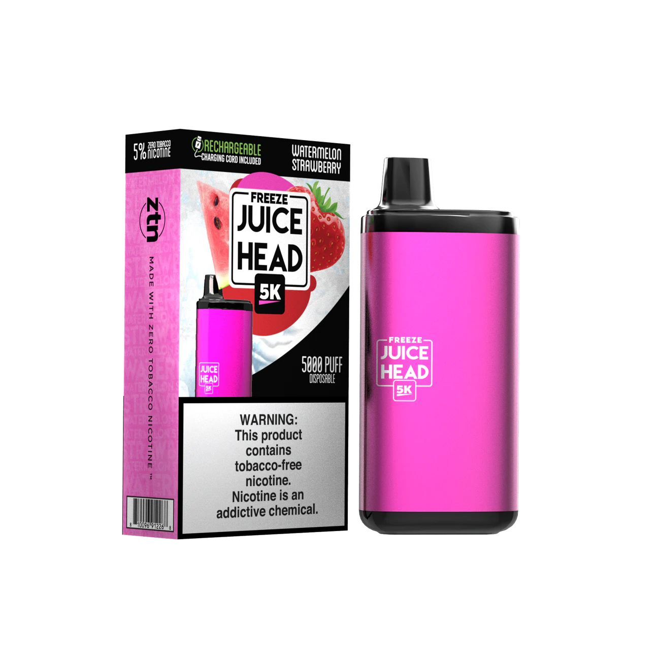 Juice Head 5000 Puffs Disposable Vape Device Watermelon Strawberry FREEZE