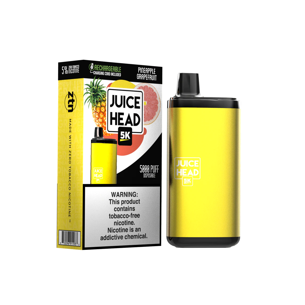 Juice Head 5000 Puffs Disposable Vape Device Pineapple Grapefruit