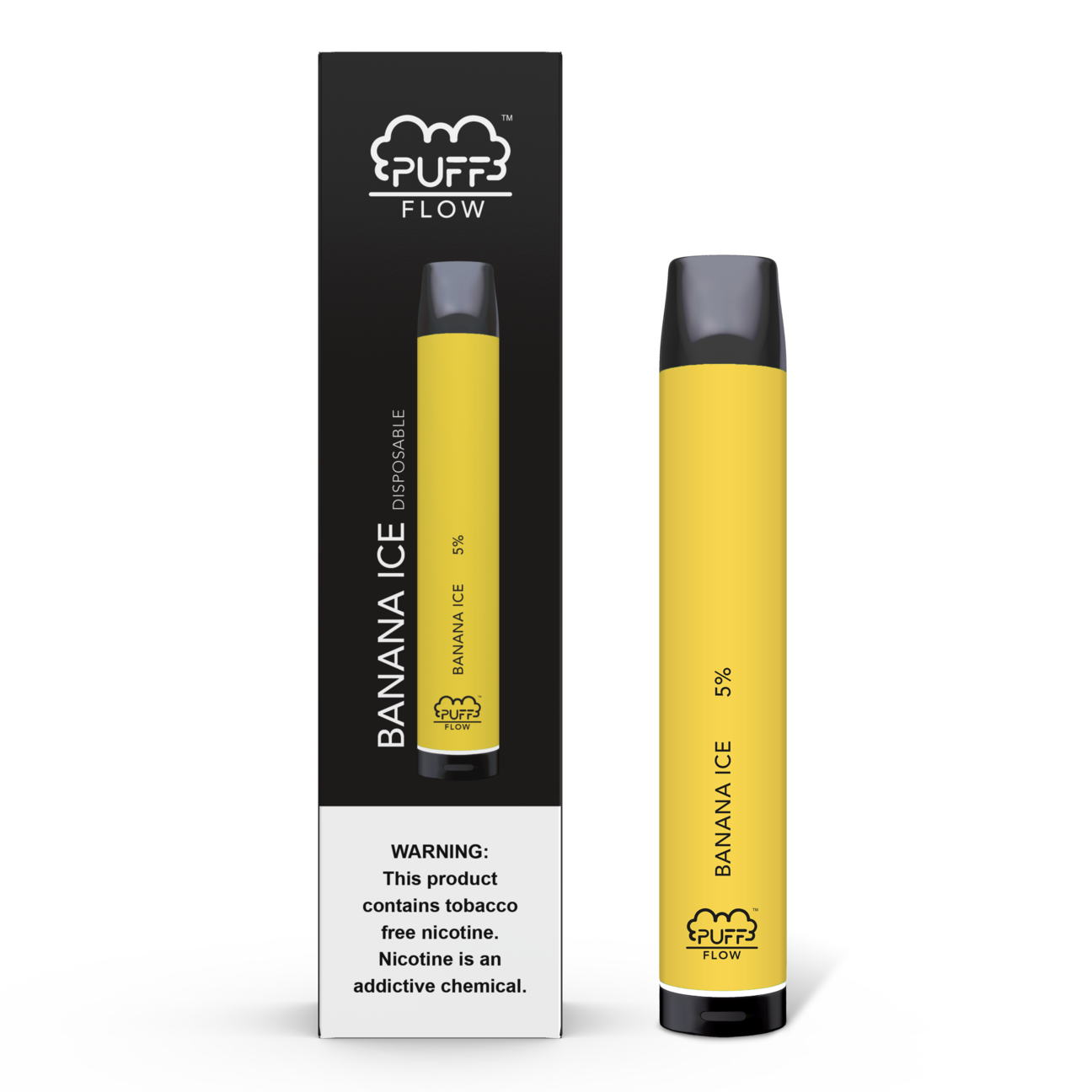 Puff Flow 1800 Puffs Disposable Vape Device Banana Ice