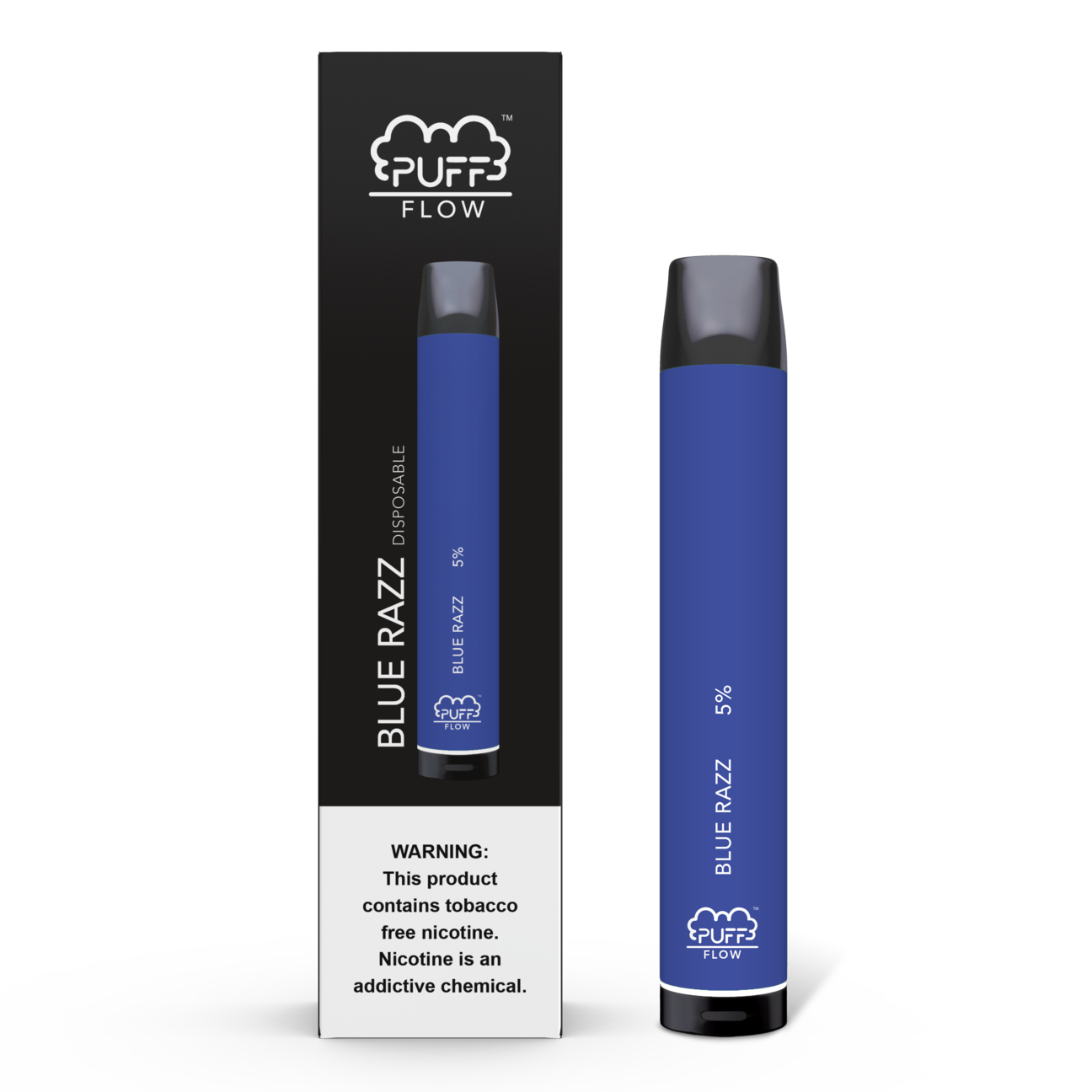 Puff Flow 1800 Puffs Disposable Vape Device Blue Razz
