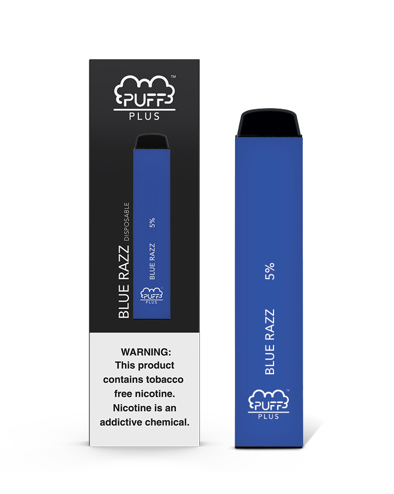 Puff Plus 800 Puffs Disposable Vape Device Blue Razz