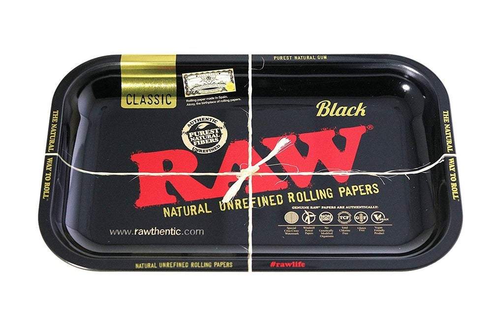 RAW BLACK METAL ROLLING TRAY