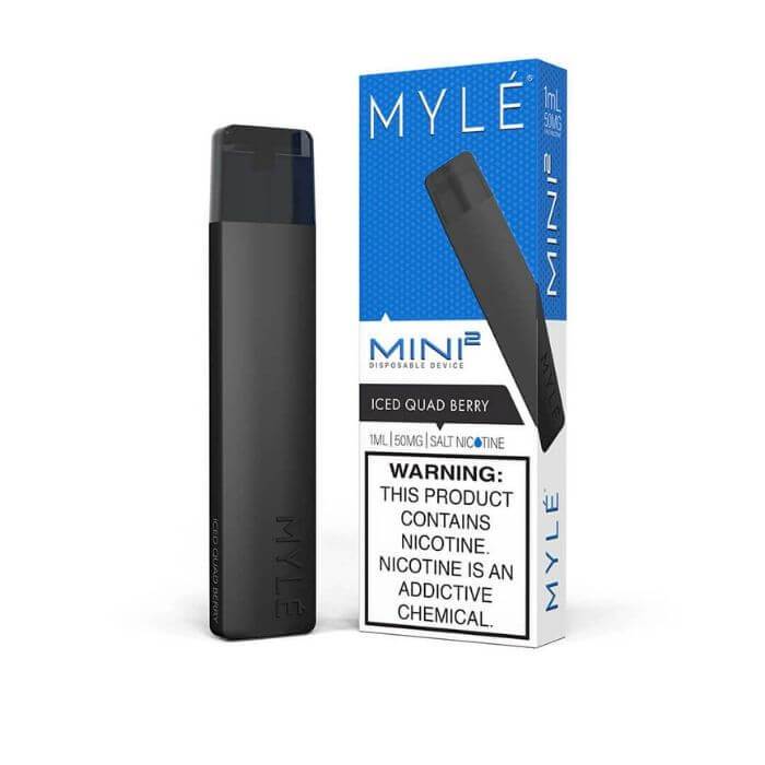 MYLE MINI 2 DISPOSABLE VAPE Iced Qaudberry