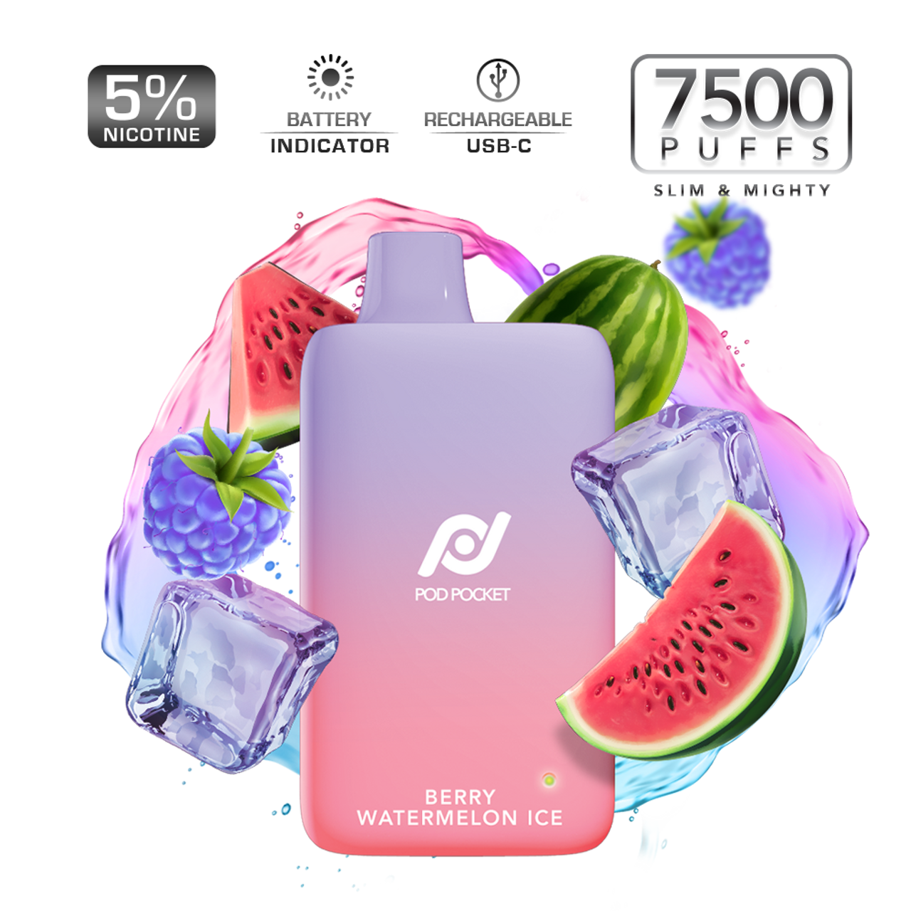 Pod Juice Pod Pocket 7500 Puffs Disposable Vape Device