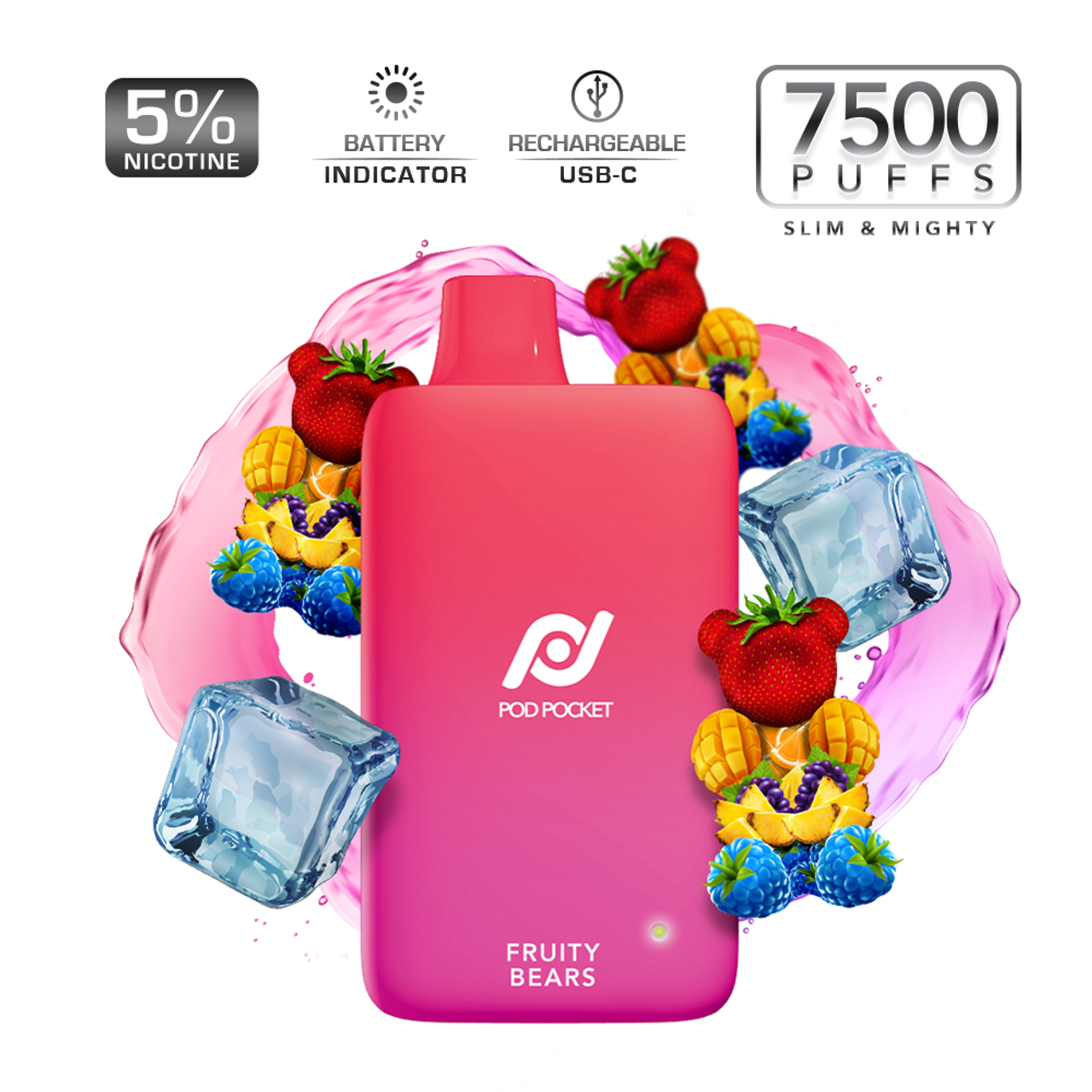 Pod Juice Pod Pocket 7500 Puffs Disposable Vape Device