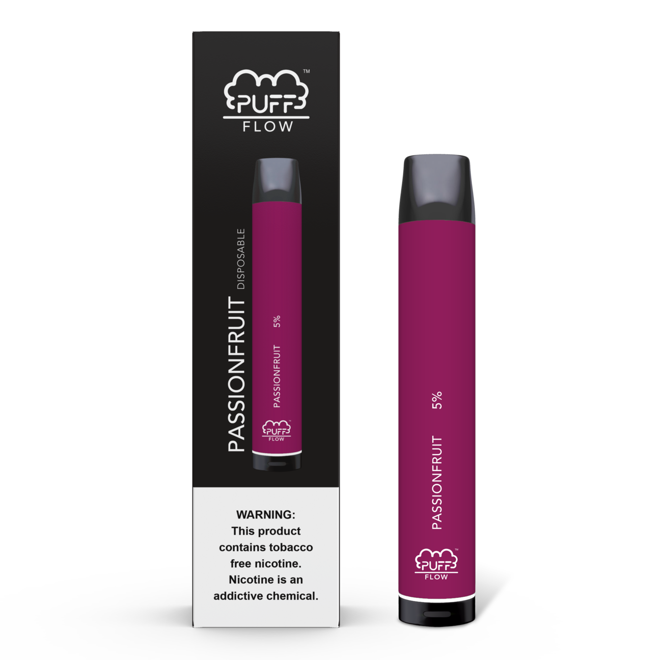 Puff Flow 1800 Puffs Disposable Vape Device Passionfruit