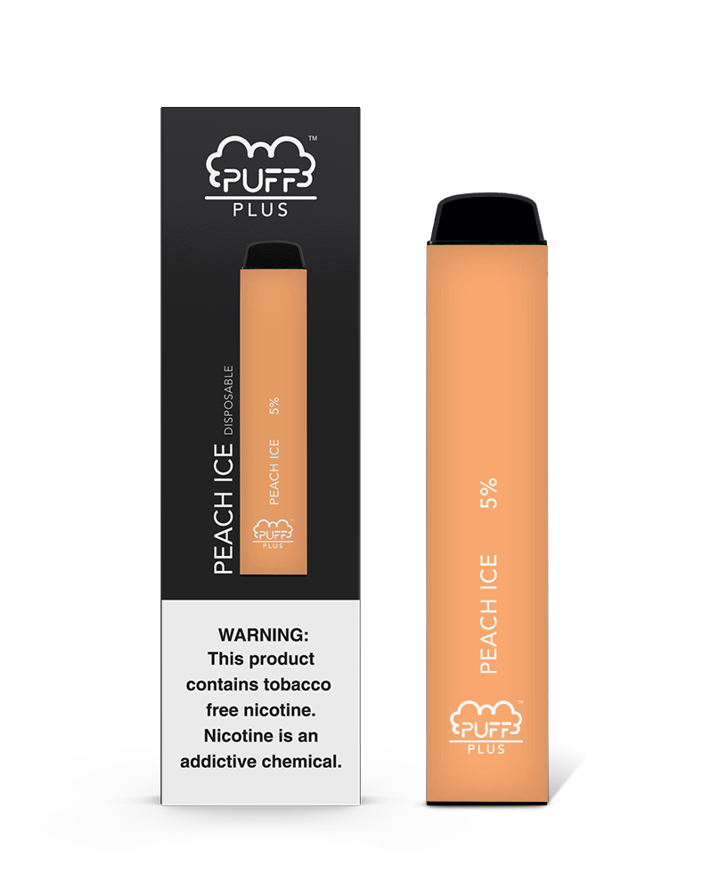 Puff Plus 800 Puffs Disposable Vape Device Peach Ice