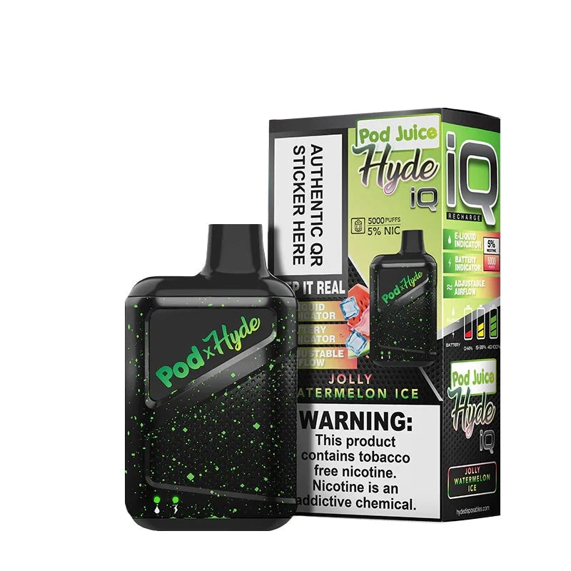 Pod Juice Hyde IQ 5000 Puffs Disposable Vape Device Jolly Watermelon Ice