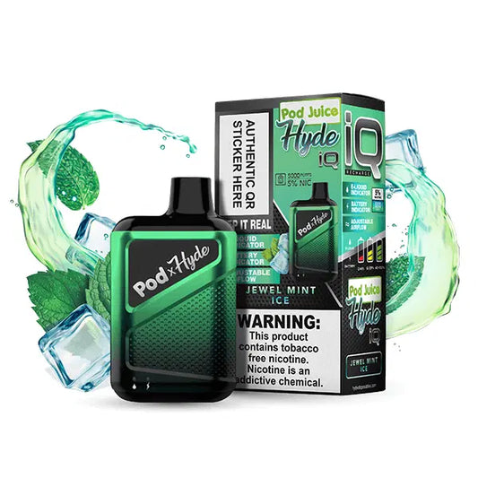 Pod Juice Hyde IQ 5000 Puffs Disposable Vape Device Jewel Mint Ice