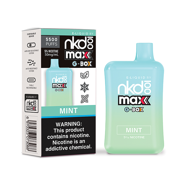 Naked 100 Max G-Box 5500 Puffs Disposable Vape Mint