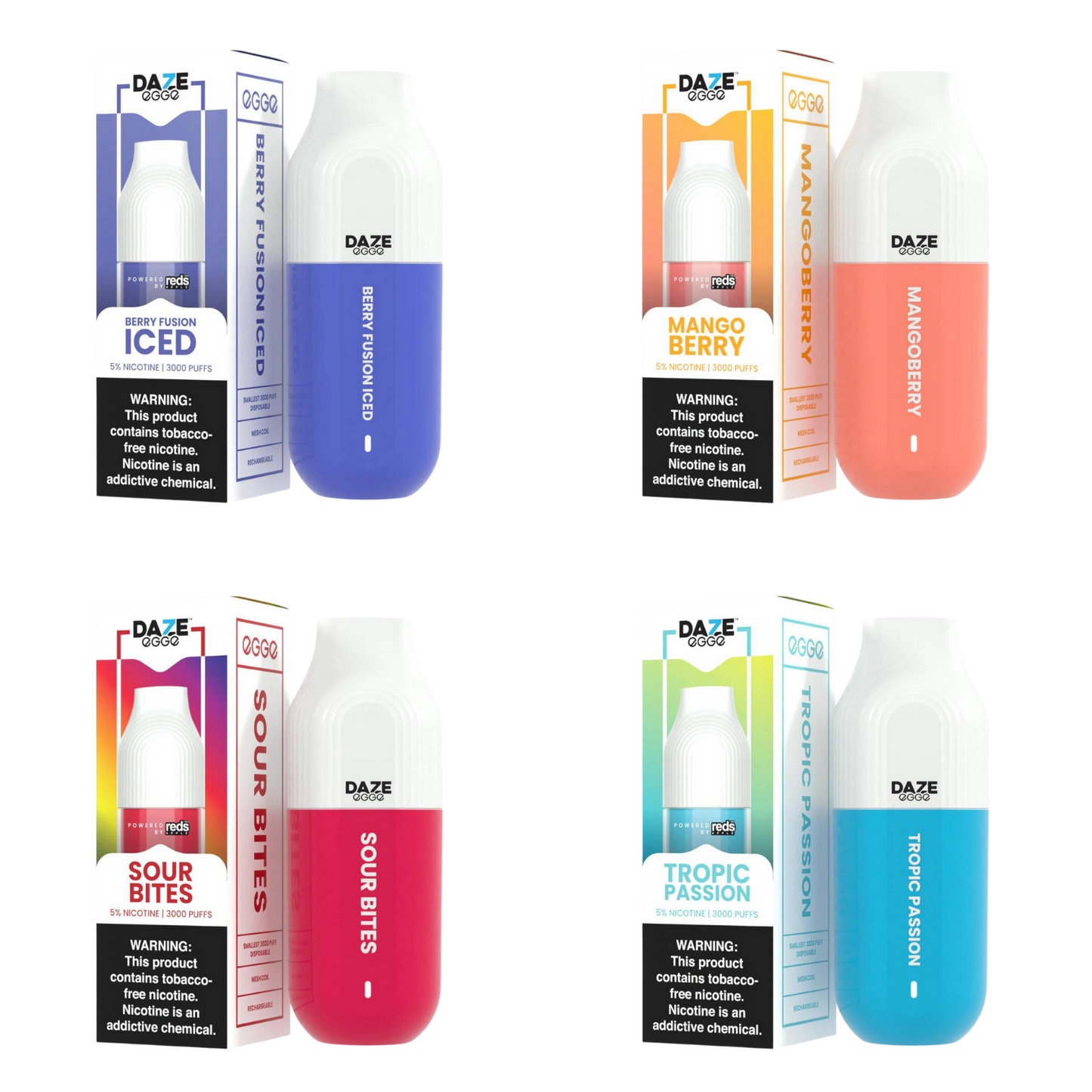 7 Daze Egge 3000 Puffs Disposable Vape Device