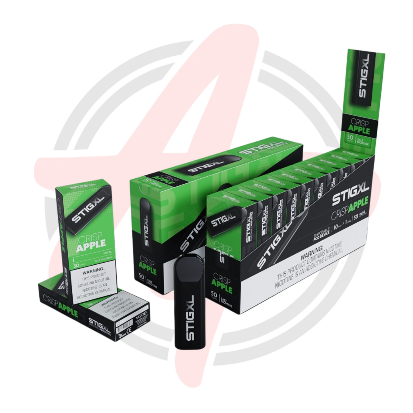 Vgod Stig XL 700 Puff Disposable Vape Device Crisp Apple