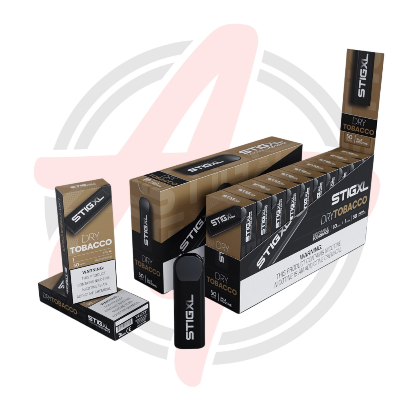 Vgod Stig XL 700 Puff Disposable Vape Device Dry Tobacco