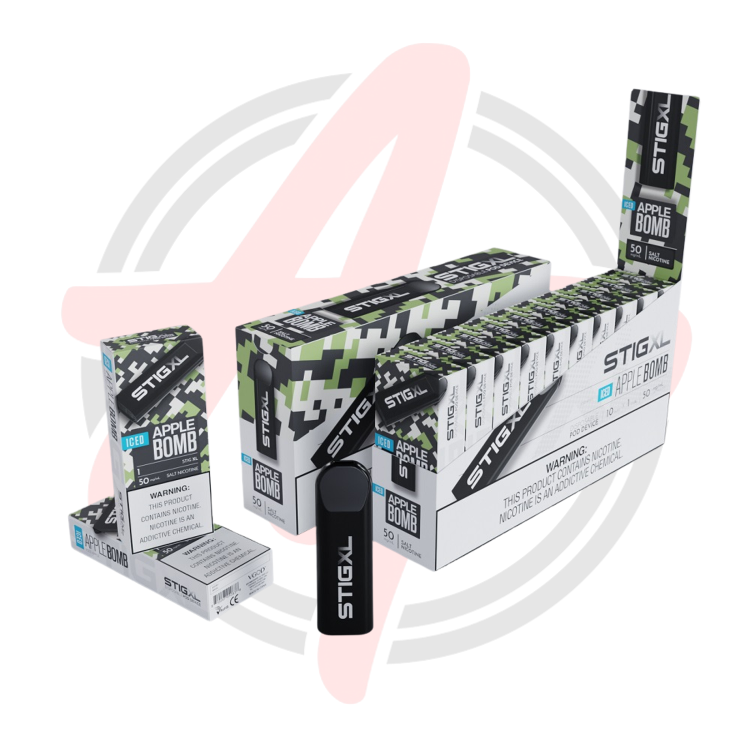 Vgod Stig XL 700 Puff Disposable Vape Device Iced Apple Bomb