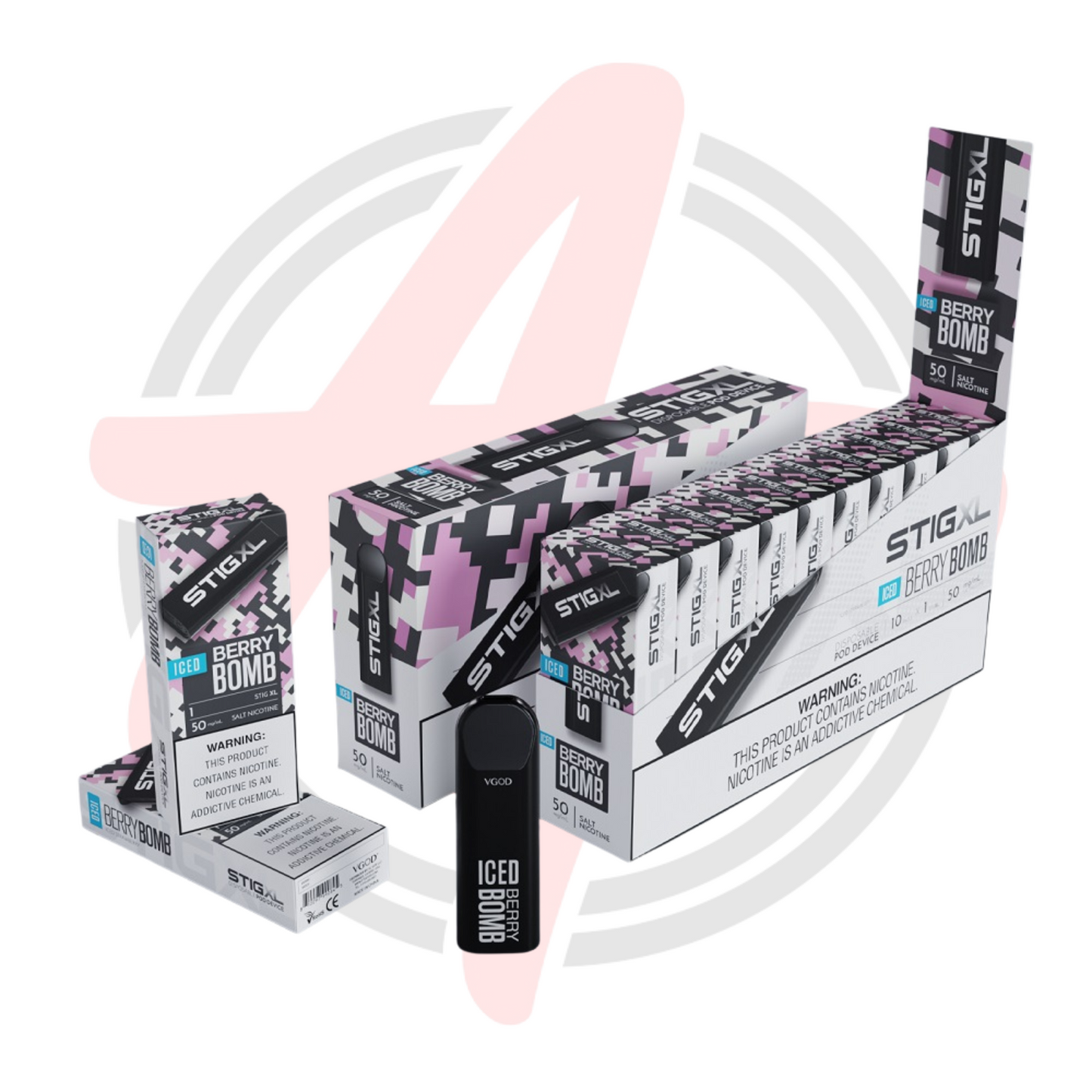 Vgod Stig XL 700 Puff Disposable Vape Device Iced Berry Bomb