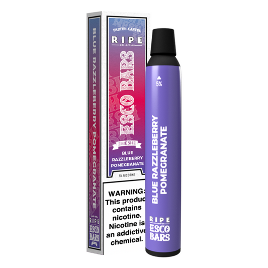 Esco Bars Ripe 2500 Puffs Disposable Vape Device Blue Razzleberry Pomegranate