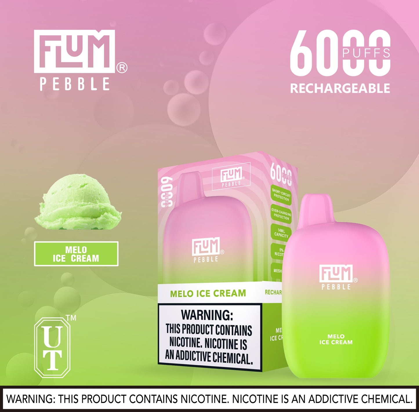 Flum Pebble Vape 6000 Puffs Disposable Device