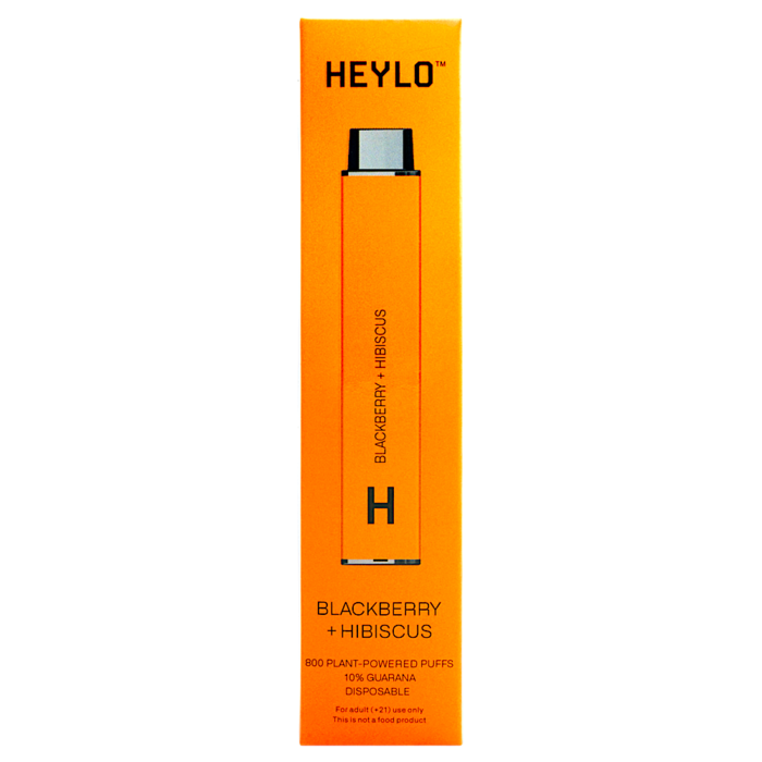 Heylo 800 Puff Zero Nicotine Disposable Vape Device Blackberry Hibiscus