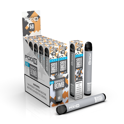 VGOD POD 1K PUFFS DISPOSABLE VAPE DEVICE Iced Mango Bomb