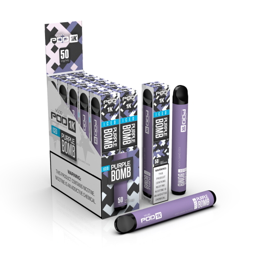VGOD POD 1K PUFFS DISPOSABLE VAPE DEVICE Iced Purple Bomb