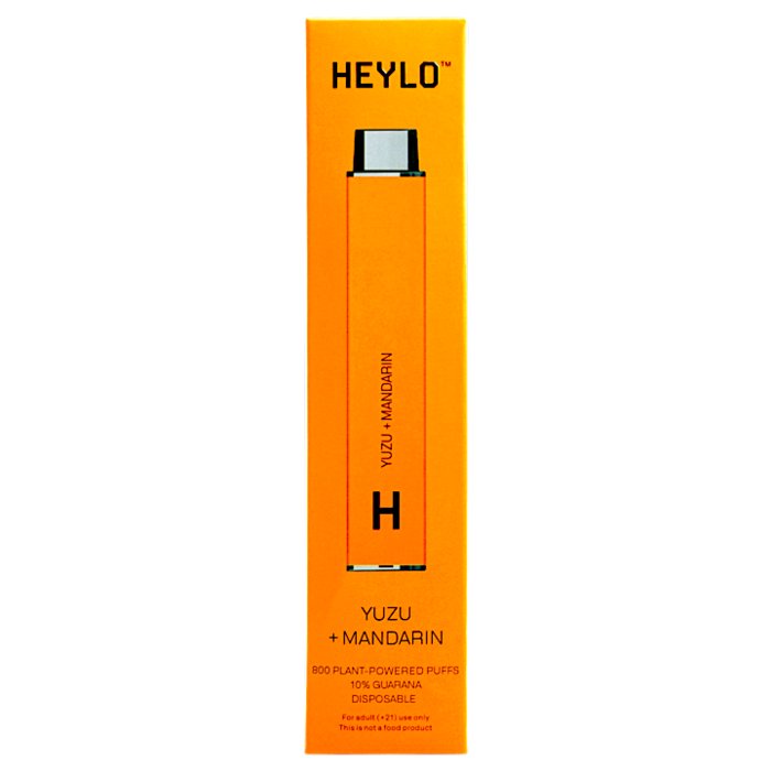 Heylo 800 Puff Zero Nicotine Disposable Vape Device Yuzu Mandarin