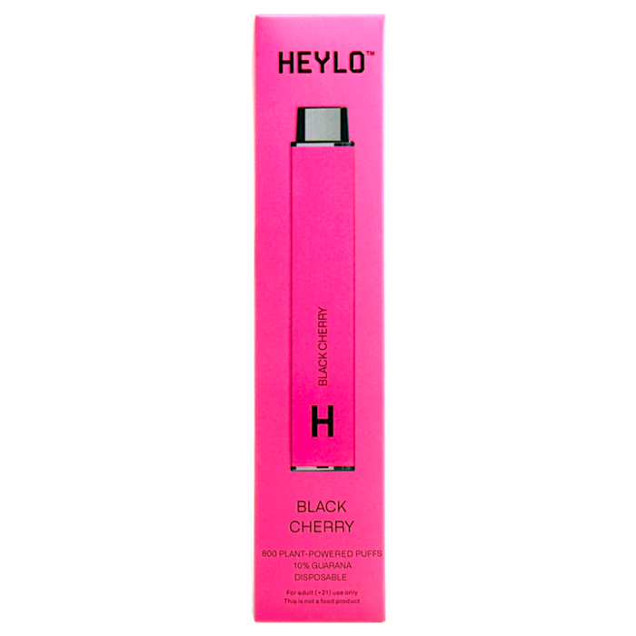 Heylo 800 Puff Zero Nicotine Disposable Vape Device Black Cherry