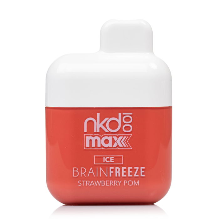 Naked 100 Max 4500 Puffs Disposable Vape Ice Brain Freeze ( Strawberry Pom )