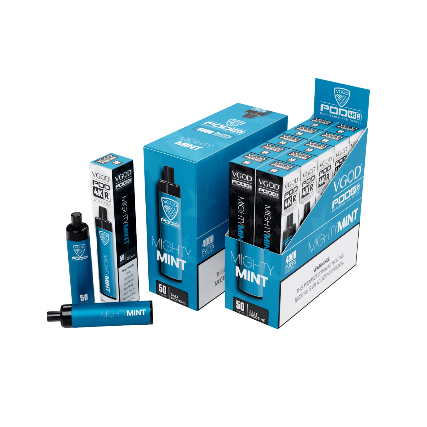 Vgod Pod 4KR Disposable Vape Device Mighty Mint