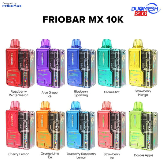 FrioBar MX 10K Disposable Vape Device Flavors