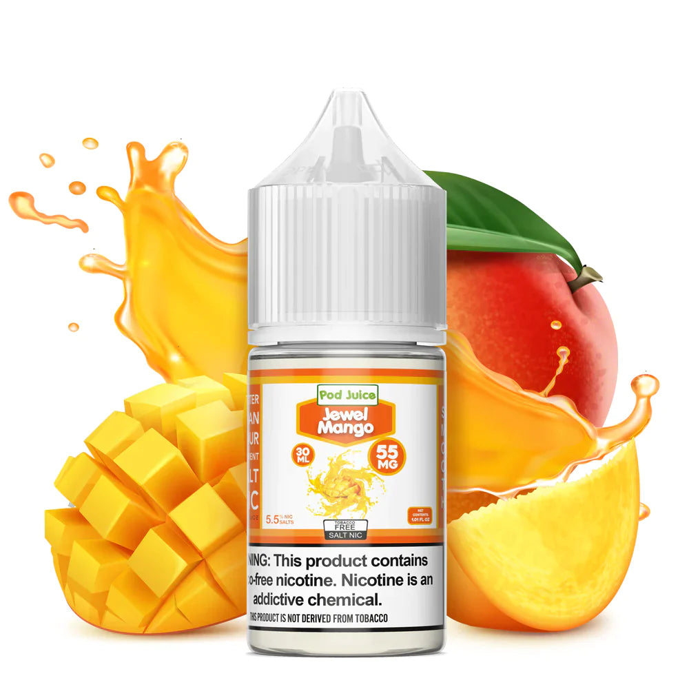 Characteristics of Pod Juice Jewel Mango Salt Nicotine 30ml