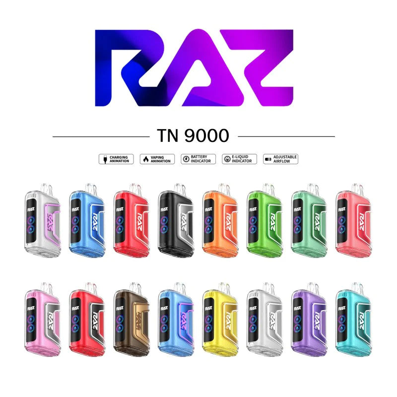 Raz TN9000 Puff Disposable Vape - Available Aromas