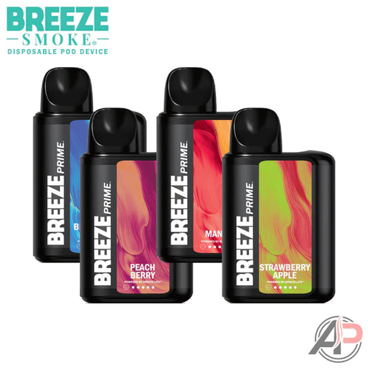 Which Flavors Breeze Smoke Prime Edition 6000 Puff Disposable Vape Offers?