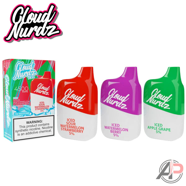 Cloud Nurdz 4500 Puff Disposable Vape Device Available Flavors