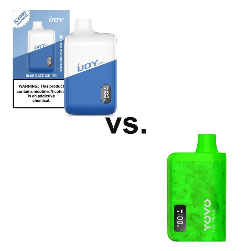 iJoy Bar IC8000 Disposable Vape vs. Yovo JB8000 Disposable Vape